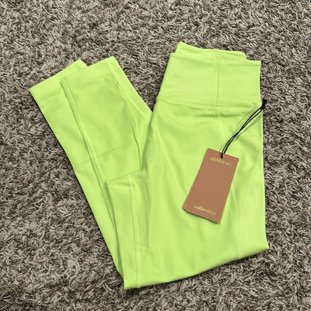 NWT Girlfriend Collective Chartreuse High Rise Legging M